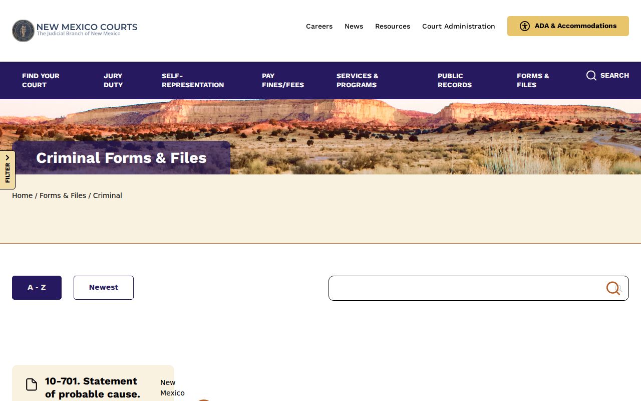 Los Alamos County bench warrants New Mexico criminal forms index