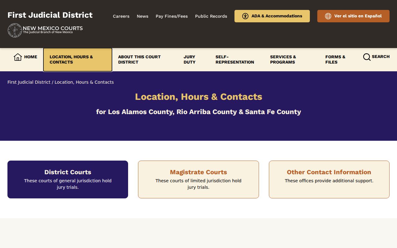Los Alamos County bench warrants Magistrate Court contact
